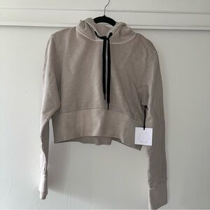 Beige Cropped Hoodie XL 100% organic